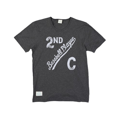 세컨드코너 남성용 Loacker 2C 그래픽 반팔 라운드넥 티셔츠