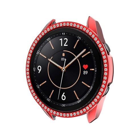 디지털빌리지 TPU 쉘커버 프로텍티브 스마트워치 다이아몬드 케이스 41mm, 레드