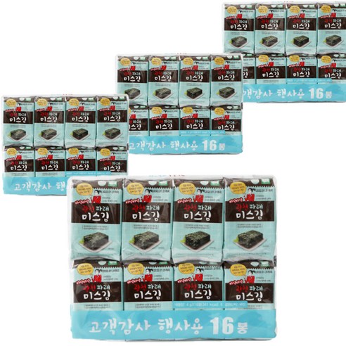 미스김 광천 파래 도시락김, 64개, 4g