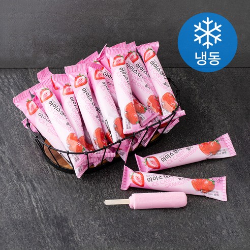 서주 아이스캔디 딸기 막대 아이스크림 40입 (냉동), 2800ml, 1개