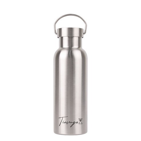 티엠포 플레이 보온보냉 캔틴 물병, 실버, 500ml