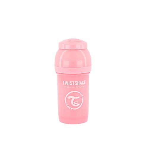 트위스트쉐이크 배앓이방지 젖병 180ml, 라이트 핑크, 1개