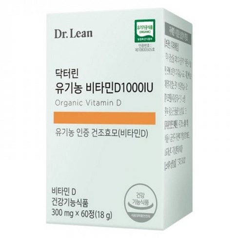 닥터린 유기농 비타민D 1000IU, 1개, 300mg, 60정