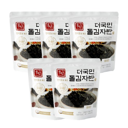 더국민 현미유로 볶은 돌김자반, 40g, 5개