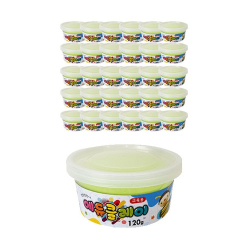 토단교재 에듀 유아용 클레이 60p, 연두, 120g, 1개