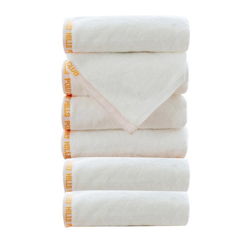 비버리힐즈폴로클럽 호텔타올 코마사 40수 180g 라벨골드, 화이트, 6개