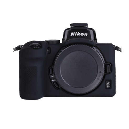니콘 Z50 카메라 실리콘 바디보호용 케이스, 블랙, 1개