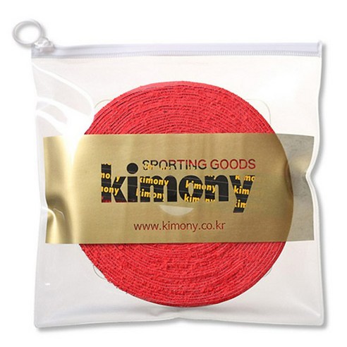 양손컴퍼니 타올 롤 그립 배드민턴 라켓 테이프 15p, RD, 1개