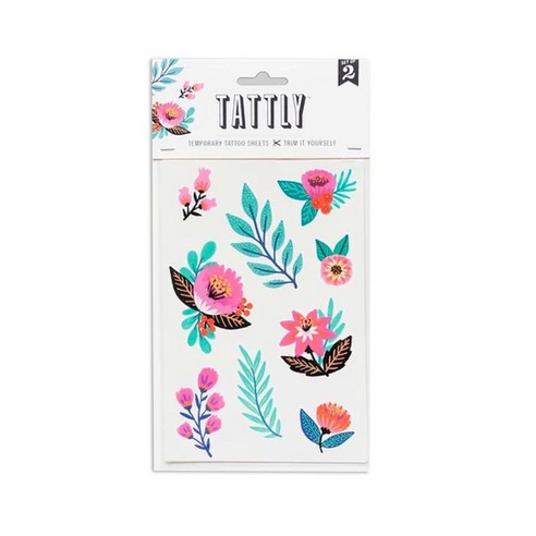 태틀리 타투 스티커 시트 2p, 더 가든, 1세트