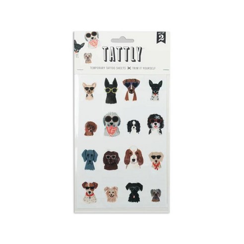 태틀리 타투 스티커 시트 2p, 도그 데이즈, 1세트