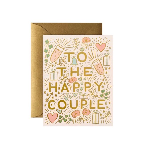 라이플페이퍼 TO THE HAPPY COUPLE 카드, 혼합색상, 1개