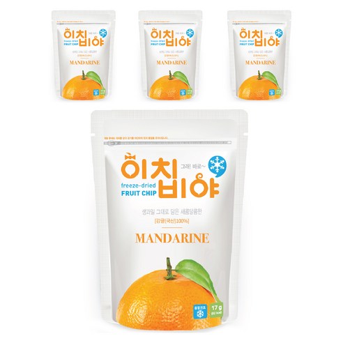 이치비야 프리미엄 동결건조 감귤 과일칩 17g, 15g, 4개