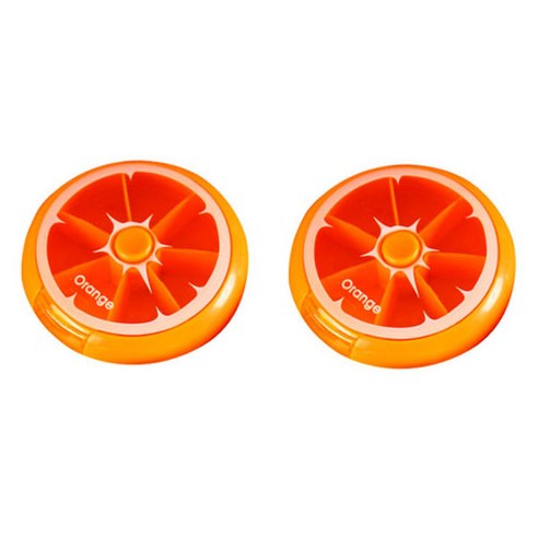 잇곰 과일 알약케이스 오렌지, 2개