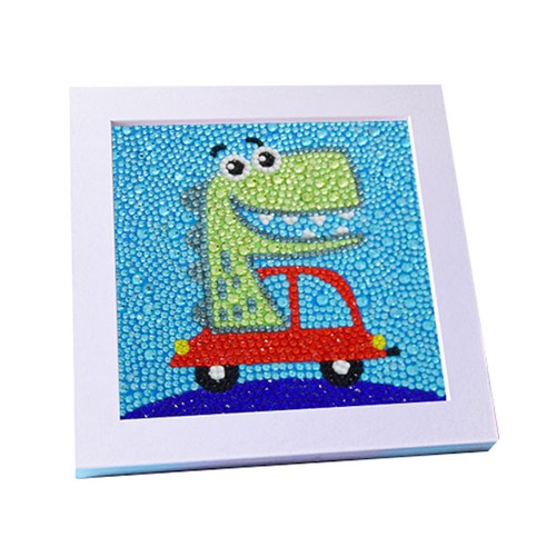 유레카 3D 보석 십자수 DIY 키트 15 x 15 cm, 17 공룡카, 1세트
