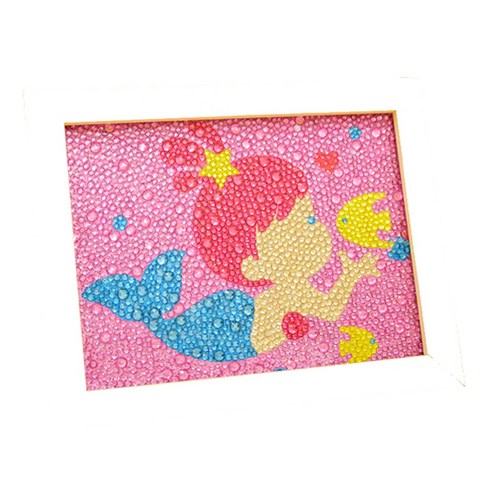 유레카 3D 보석 십자수 DIY 키트 18 x 23 cm, 29 인어공주, 1세트