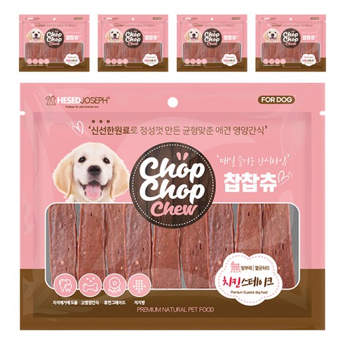 펫루트 찹찹츄 스테이크 강아지 건조간식 300g, 5개, 치킨맛