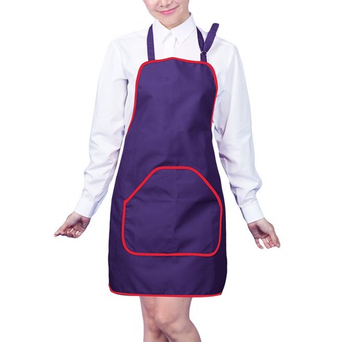 목조절 앞치마 AE23, 보라, 1개