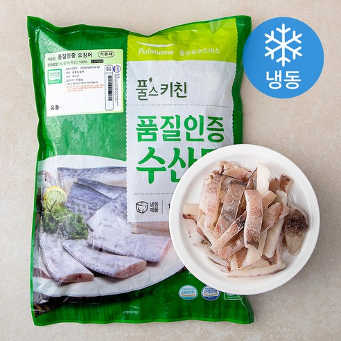 풀스키친 국산 손질 품질인증 선동 오징어 기본채 (냉동), 1kg, 1개