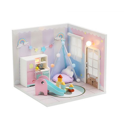 아디코 미니멀 큐트 미니어쳐 DIY 키트, 놀이방, 1개