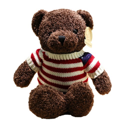 네이처타임즈 곰돌이 테디 봉제인형, 스웨터 다크브라운, 70cm