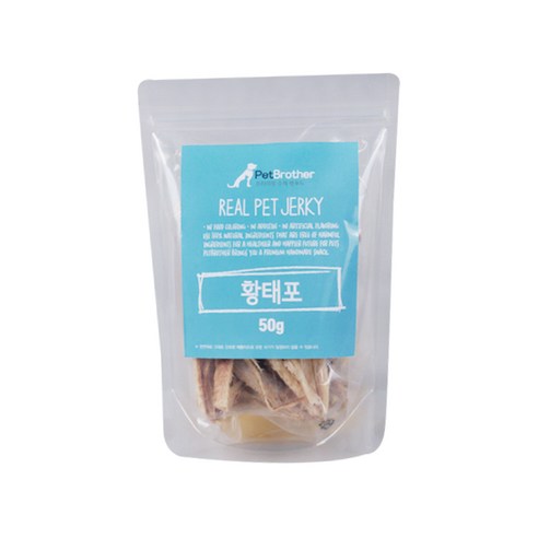 강아지 황태포 건조간식 50g, 황태, 6개