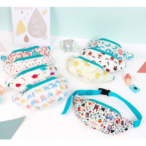 귀여움과 실용성을 겸비한 유아용 방수 힙색