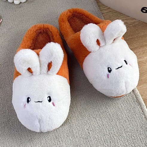 남녀공용 뮤르레 커플 실내 토끼털 뮬 슬리퍼