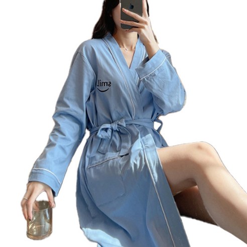스타 로맨틱한 샤워가운 A타입 XL, 블루, 1개