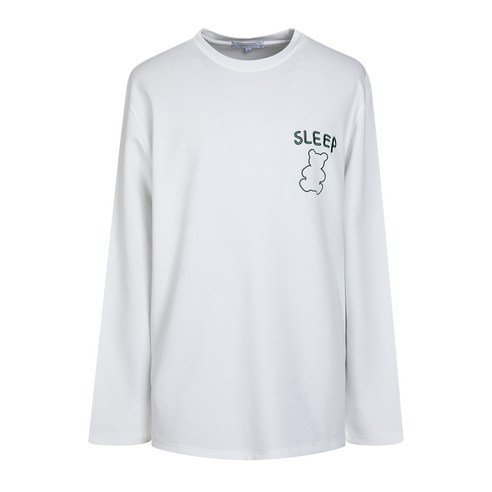 남성용 베어자수 세미루즈핏 티셔츠 LHW41711