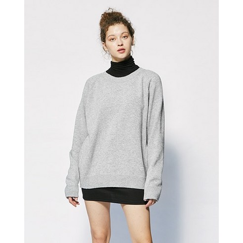 oversize overfit 中性  時尚  休閒  服裝  返回頁首  圓領  針織  毛衣