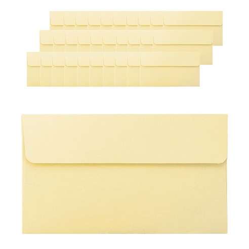 파스텔 편지 용돈 봉투, 옐로우, 100PIECE
