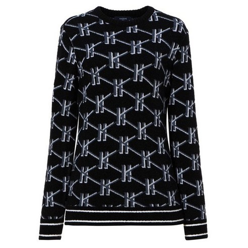 헤지스골프 여성용 헤리아토 패턴 라운드 스웨터 HWSW1D721