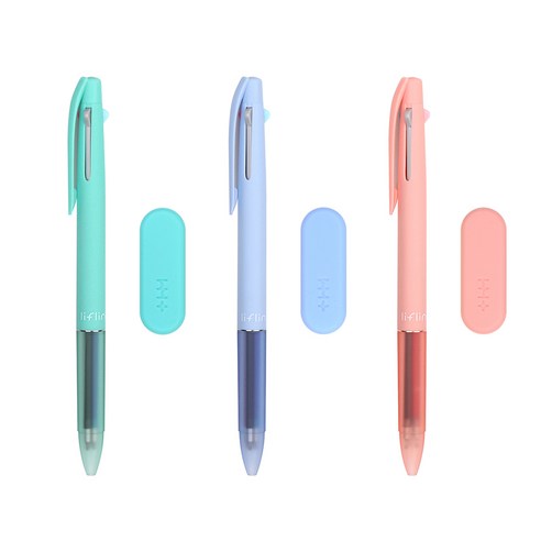 리플린 지워지는 3색펜 0.5mm 3종 세트, 민트, 블루, 핑크, 1세트