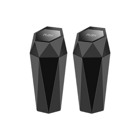 김용석생활연구소 원터치 차량용 미니 쓰레기통 2p, 블랙, 2개