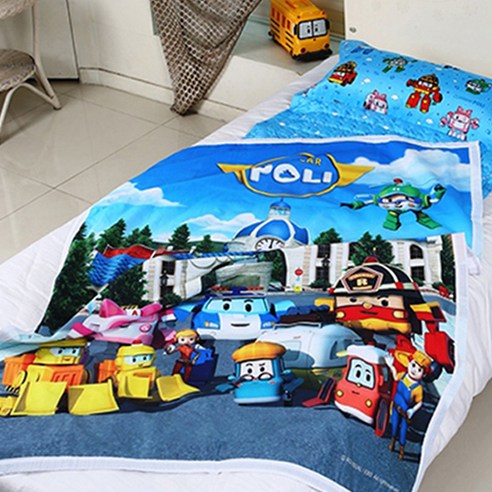 로보카폴리 순면리플 여름 유아동이불 혼합색상, 색상 섬네일