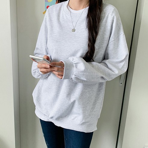 매드문 무지 데일리 오버핏 맨투맨