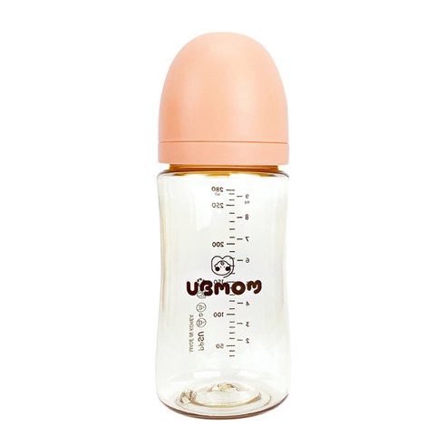 유비맘 PPSU 시그니처 노꼭지 젖병 280ml, 딸기