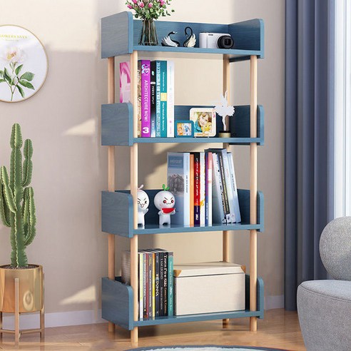 따니네 샹스 다용도 수납선반 4단 40cm BGN137, 블루