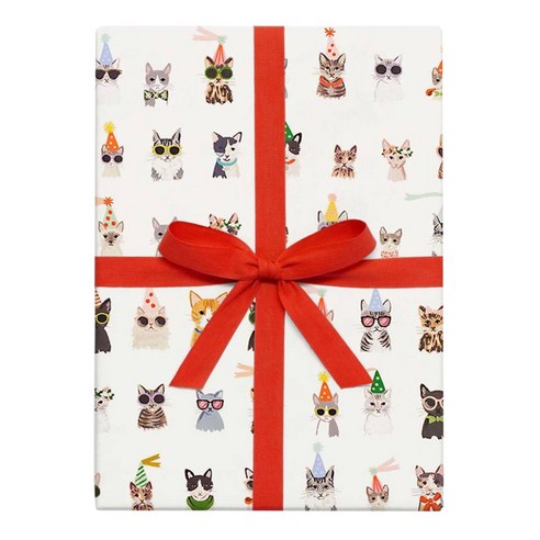 라이플 페이퍼 COOL CATS 포장지 3p, 혼합색상, 1개