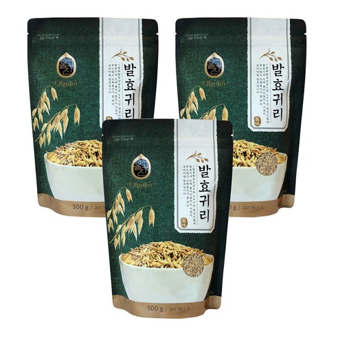 올고진 발효 귀리, 500g, 3개