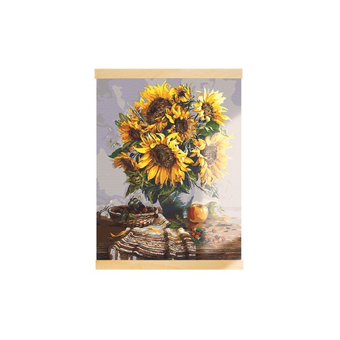 아트조이 DIY 행잉 명화그리기 족자형 40 x 50 cm, 해바라기 정물 2, 1개