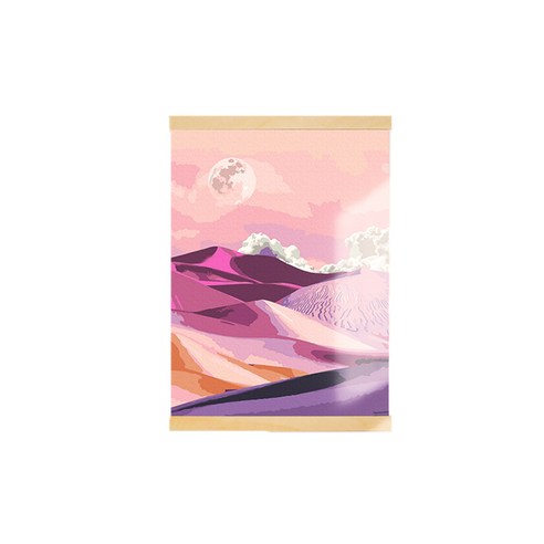 아트조이 DIY 행잉 명화그리기 족자형 30 x 40 cm, 핑크 모래언덕