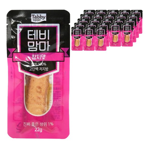 테비토퍼 고양이 맘마 간식, 참치맛, 24개