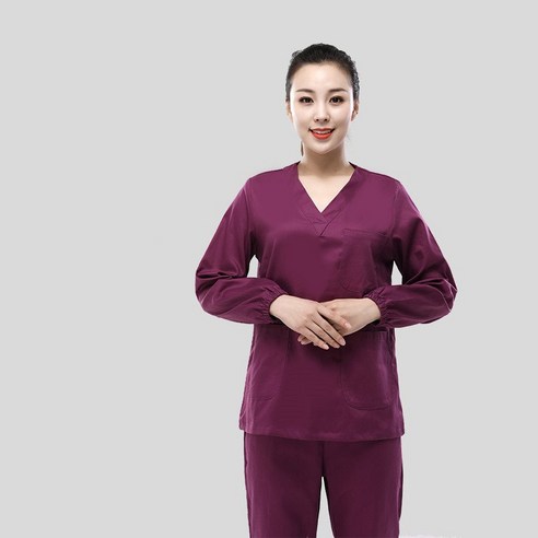 힐링케어 간호사 수술 병원유니폼 긴팔 슈트 여성