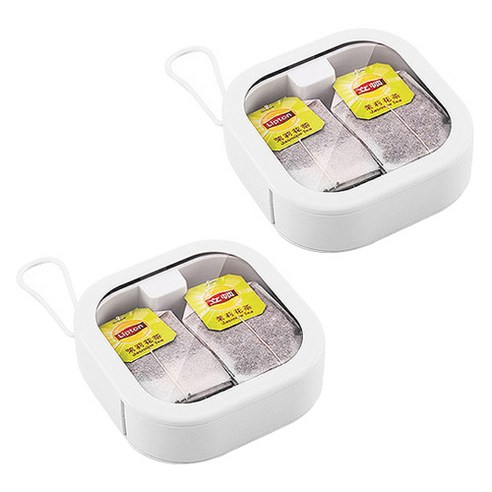 한별나라 휴대하기 편한 케이스 보관함 화이트, 2개