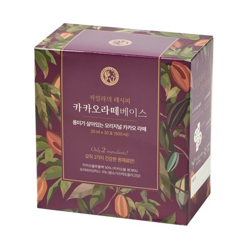 카카오패밀리의 달콤 프리바이오틱스 카카오라떼베이스 분말, 30ml, 30개입, 1개