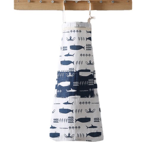 에이스 체크 패브릭 앞치마 60 x 77 cm, A12, 1개