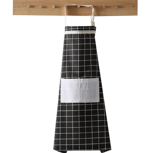 에이스 체크 패브릭 앞치마 60 x 77 cm, A01, 1개