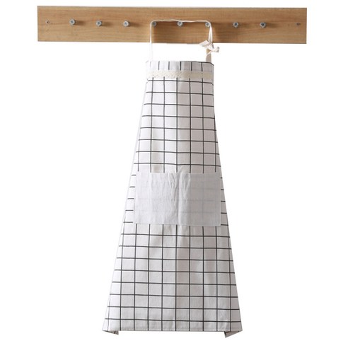 에이스 체크 패브릭 앞치마 60 x 77 cm, A02, 1개