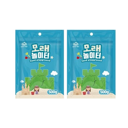 레츠토이 모래놀이터 모래놀이 리필 2p, 베이지, 500g